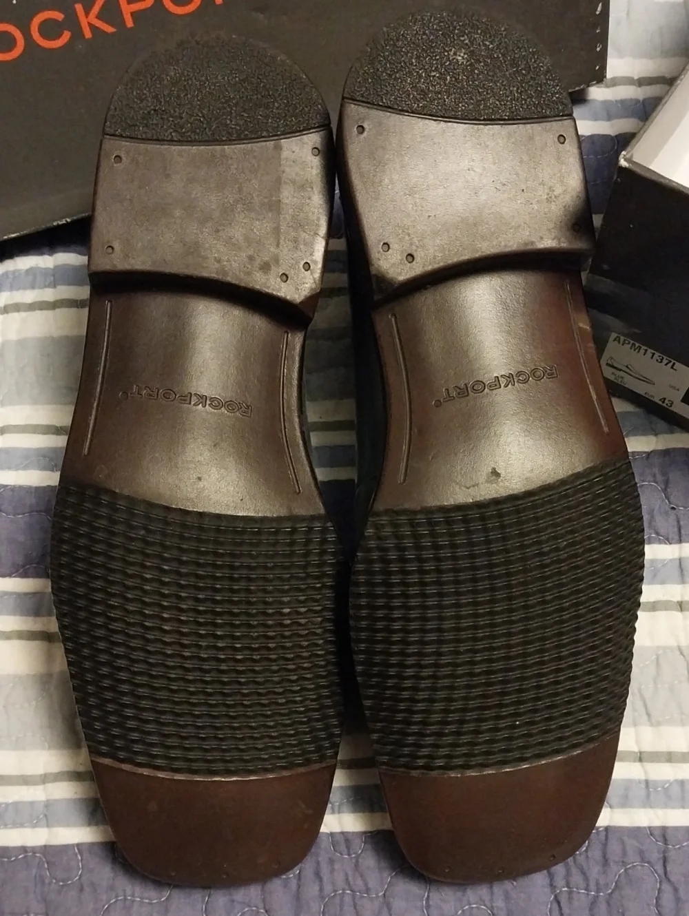 New With Tags Rockport Blue Gary Slip-On Leather Loafers